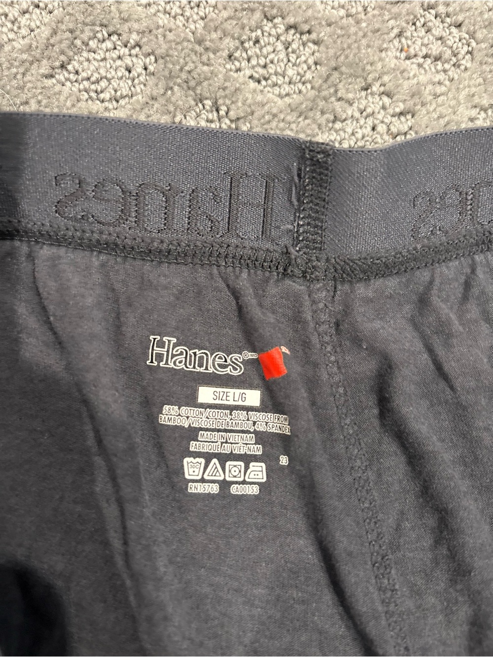 Hanes Women's 2-Pack Lounge Shorts in Charcoal and Light Gray - Picture 3 of 8